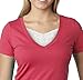 Pretty Seamless 2-Pack Lace Camisole Women’s Seamless Wireless Comfort Layering Bra with Removable Pads (Large, White and Black)