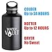 WaterVault Growler - Insulated Stainless Steel Beer & Water Bottle, Double Wall Sport Vacuum Insulated Flask with Finger Loop Carry Handle, Wide Mouth, 64 oz. Matte Black