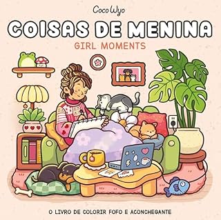Livro Coisas de menina (Girl Moments) – livro de colorir Coco Wyo com ilustrações inéditas