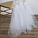 Efavormart White Bridal Wedding Party Lace and Tulle Tutu Chair Covers Dinning Event Slipcover for Banquet Catering