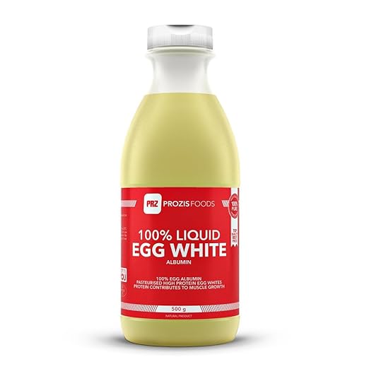 title=Prozis 100% Liquid Egg White Albumin 500g- Povero di Carboidrati e Grassi-