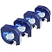 Anycolor Compatible Label Tape Replacement for DYMO LetraTag Refills 91331 (S0721610) Plastic Tape Work with LetraTag LT-100H LT-100T QX50 Label Maker, Black on White, 1/2 Inch x 13 Feet, 4-Pack