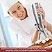 Whipped Cream Dispenser By Pura Vida - Durable, All Aluminum Body & Head - includes 3 Stainless Steel Decorating Tips & Cleaning Brush (One metal holder, Grey painted aluminum)