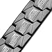INBLUE Men's Stainless Steel Bracelet Link Black Greek
