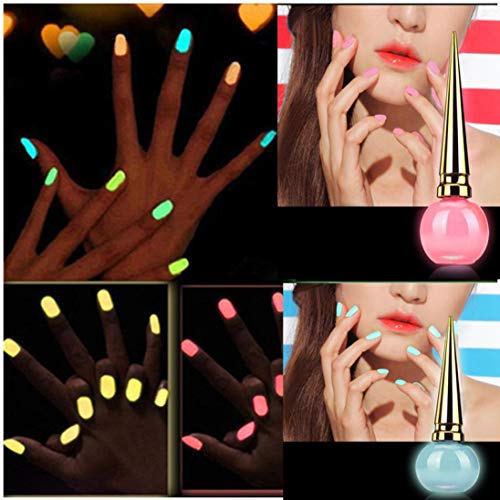 Glow In Dark 14ML Nail Art Polish Varnish Candy Colors Neon Luminous by Sdoo (A)