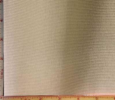 Light Taupe 2X1 Rib Fabric 2 Way Stretch Combed Ring Spun, CPRS Cotton 8 Oz 50-52"