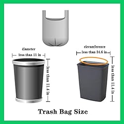 BAIYEUSO 100 Count 4 Gallon Small Black Trash