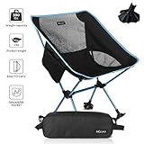 HCcolo 【Upgrade Non-Slip Feet Camping Chair-Lightweight Folding Camping Backpack Chairs with 300 lbs Capacity,for Outdoor Camp,Travel,Beach, Picnic, Festival, Hiking(Camping Chair only 2 lbs)