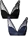 Marilyn Monroe 2 Pack Half Line Lace Bralette Thick Band