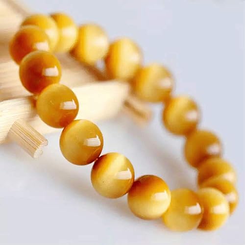 Whkj L Oeil D Oeil D Or Naturel En Pierre En Pierre En Pierre De Bracelet De Chat Effet D Oeil Bon Leger Fort Bijoux Hommes Et Femmes Accessoires Universels De Bracelet 10mm Or Naturel Amazon Fr