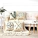 Anickal Decorative Pillow Covers 18x18 Inch Set of 4 Linen Compass Arrow Feather Live Love Laugh Quote Couch Throw Pillow Covers for Modern Farmhouse Decor