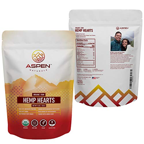 Premium Raw Shelled Hemp Seeds - 1lb Hemp Hearts for a Rich Source of Protein, Antioxidants, Essential Fatty Acids, and Amino Acids, Simply Add to Smoothies, Salads, Yogurts, & More - Bulk Naturals