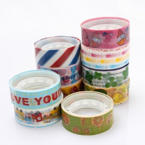 10Pcs DIY Cartoon Decoration Tapes Cute Multicolor Lace Flower Fabric Stickers Label Shool Offical Printing