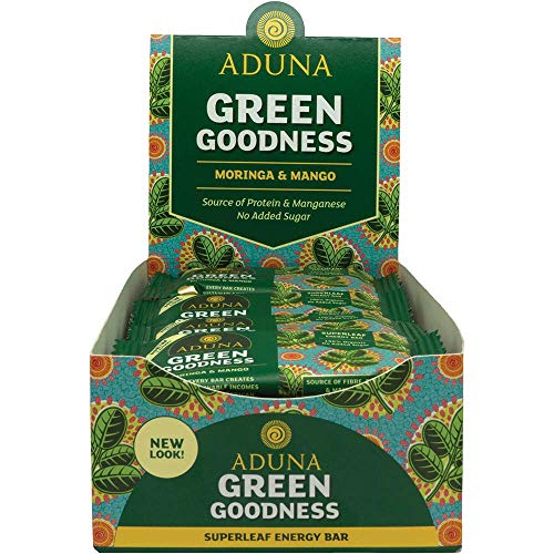 Aduna Green Goodness Superfood Energy Bar with Mango and Moringa
