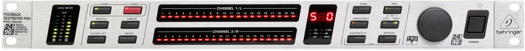 Behringer FBQ2496 Feedback Destroyer Pro 24 Bit/96 kHz Feedback Suppressor