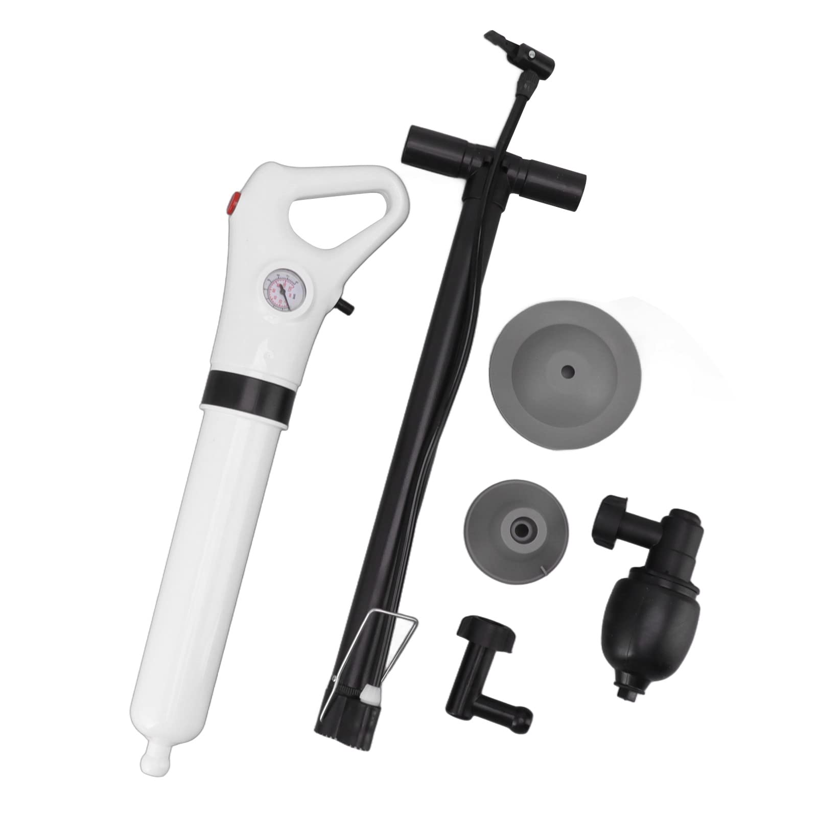Toilet Plunger, Drain Clog Remover Electric High Pressure Air Drain Blaster, Convenient Pneumatic Drain Dredger Manual Dredging Tool for Shower, Sink, Bathtub, Clogged Pipe