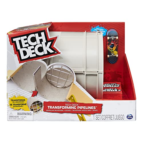 tech deck transforming pipelines modular skatepark playset and exclusive fingerboard