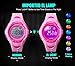 Girls Watch Kids Digital Sports 7-Color Flashing Light Water Resistant 100FT Alarm Gifts for Girls Age 8-12