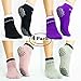 DubeeBaby Yoga Socks, Women's Non-Skid Pilate Grip Socks(Sun Series) (Sahasrara Chakra 4 Colors)