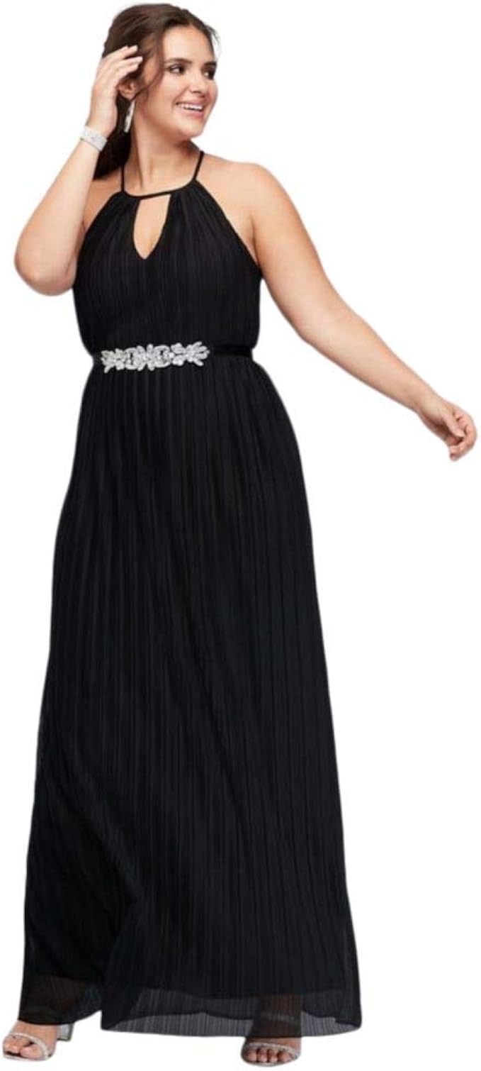 plus size accordion pleated dress