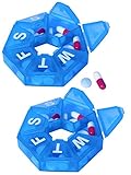 Weekly 7-Sided Pill Planner - Small - 2 Pack (Blue)