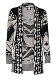 Jenny Trinh Womens Drape Front Aztec Long Cardigan