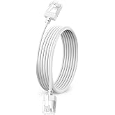 Ultra Slim Cat6 Ethernet Cable 25FT, Flexible Gigabit UTP Netowrk Cable | 10Gbps 550MHz Cat6a RJ45 Thin LAN Cord, Cat6 Internet Cord, for PC, Router, Windows (White)