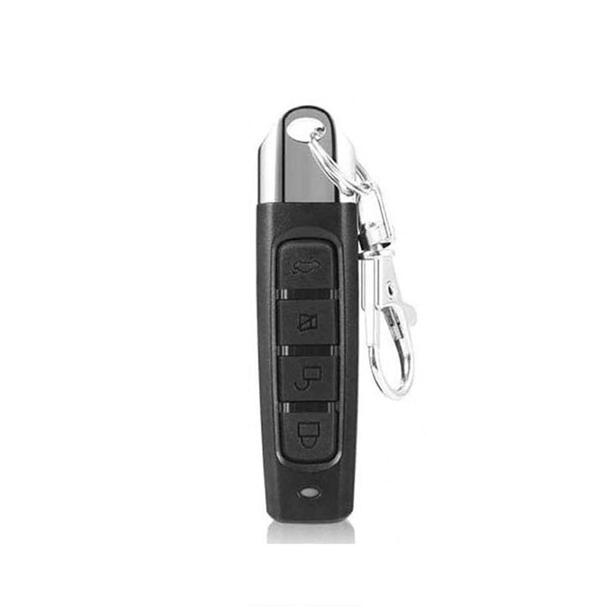 433Mhz Wireless Remote Cloner, Universal Cloning Remote Control Key with Key Fob for Electric Gate Garage Door (Black, Lock Buttons)