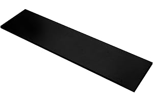 SSWBasics Laminated Black Melamine Shelf Board, 48”L x 12”W, Durable and Sleek Cabinet Replacement Shelves, Sturdy and Stylish Shelf Boards for Retail, Thrift, Business, Home, or Office