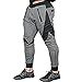 EVERWORTH Men's Joggers Pants Training Running Fleece Trousers Gym Workout Active Pant with Zipper Pockets Anthracite M tag XL
