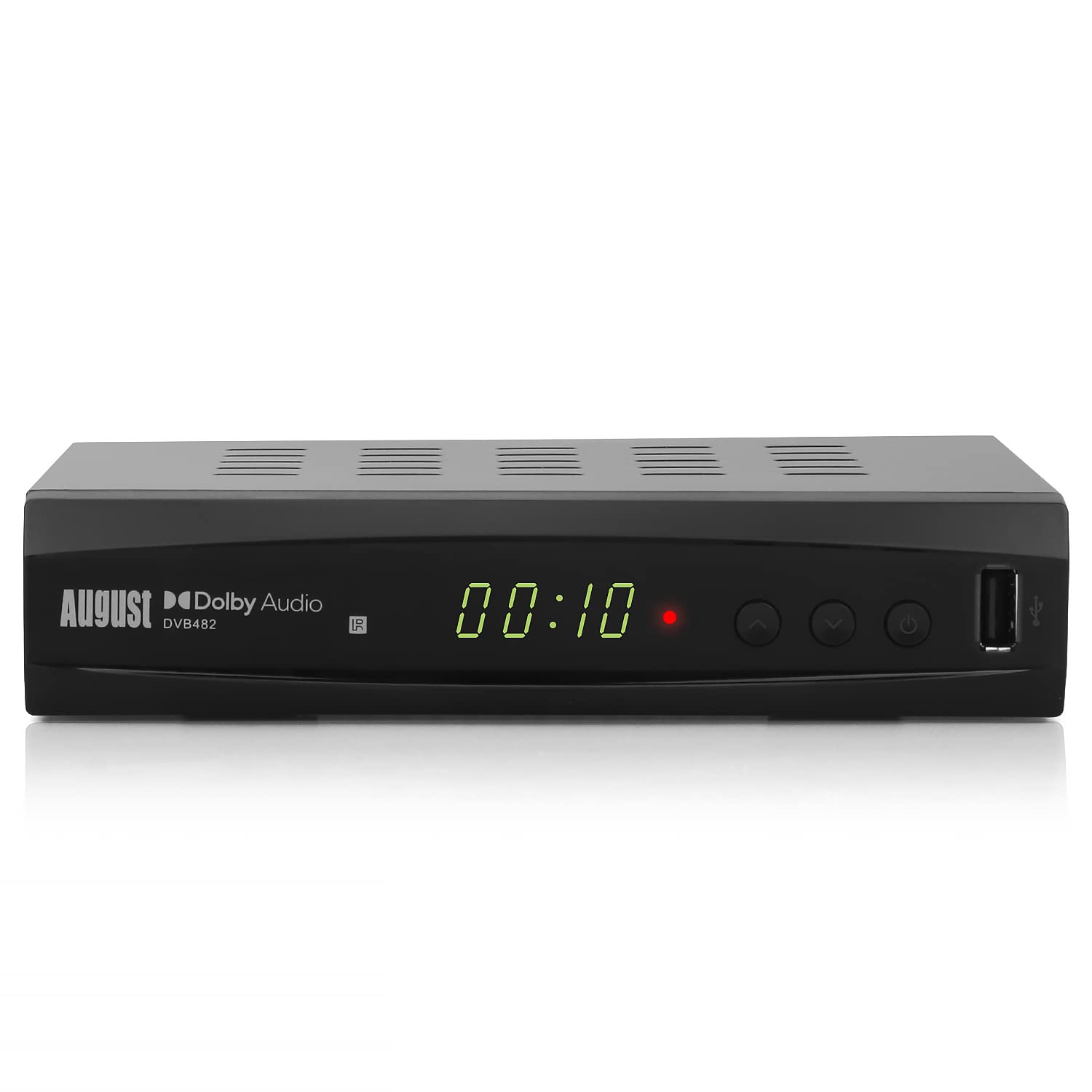 August DVB482 Freeview HD Recorder – Set-Top Receiver Boxes, HDMI 1080p – Watch & Record Two Channels – EPG, TimeShift, USB Recording, Multimedia Player – Not Compatible With Satellite
