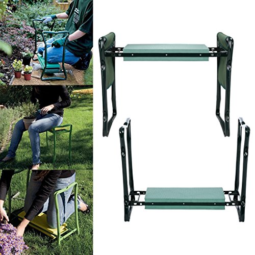 Elever Folding Home Garden Seat Kneeler Kneeling EVA Foam Padding Rest Outdoor Lawn Beach Chair With Tool Pouch - Thumbnail 5