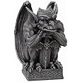 Gargoyle with Shield Statue Cold Cast Resin Figurine