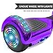 NHT Electric Smart Self Balancing Scooter Hoverboard LED Wheels Side Lights- UL2272 Certified (Chrome-Purple)