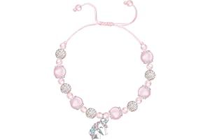 M&Ostyle Magical Unicorn Bracelet for Girls，Pink Bracelet Unicorn Jewelry Gifts for Girls Daughter Granddaughter Niece Birthday Christmas