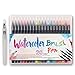Premium Watercolor Soft Brush Pen - Flexible Tip Painting Brush, Water Coloring Marker Pens for Children Adult Coloring Books, Manga, Comic, Calligraphy - 20 Color Set