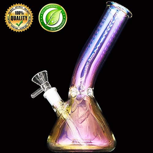 Love Apartments 8Inch Pipe Handmade Glass Plating Design with Ice Frame Perfect Water Bottle Design