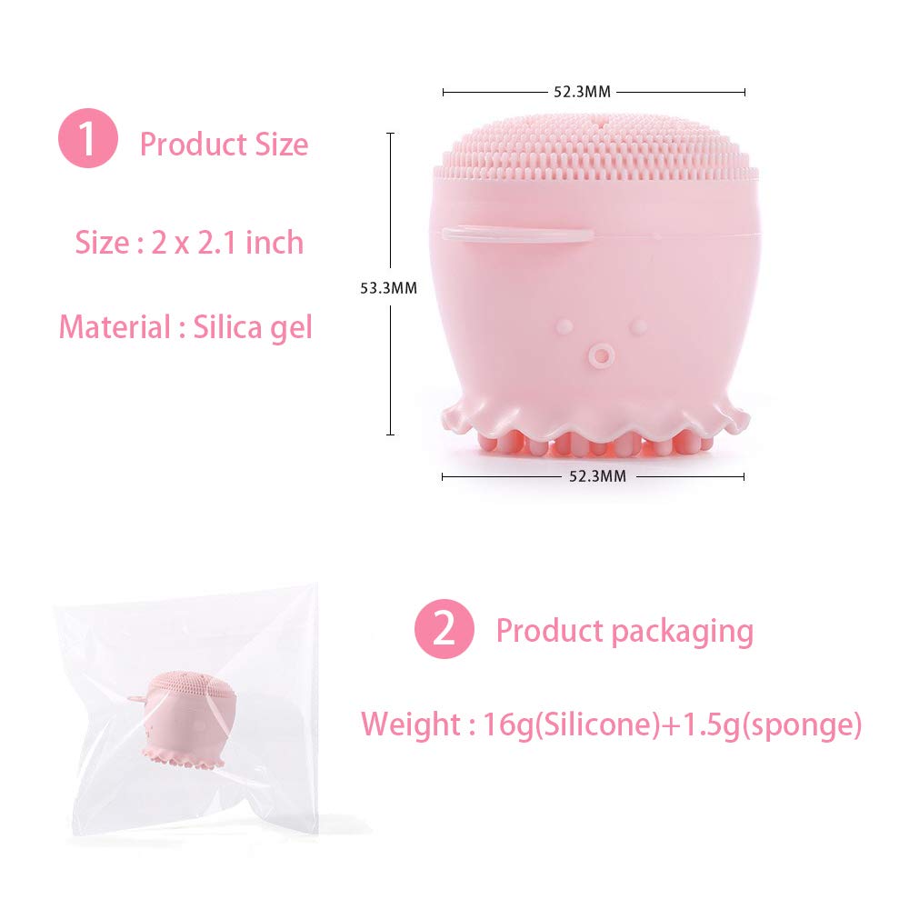 Silicone Face Cleanser and Massager Brush Manual Facial Cleansing Brush Handheld Mat Scrubber For Cleansing and Exfoliating: Beauty