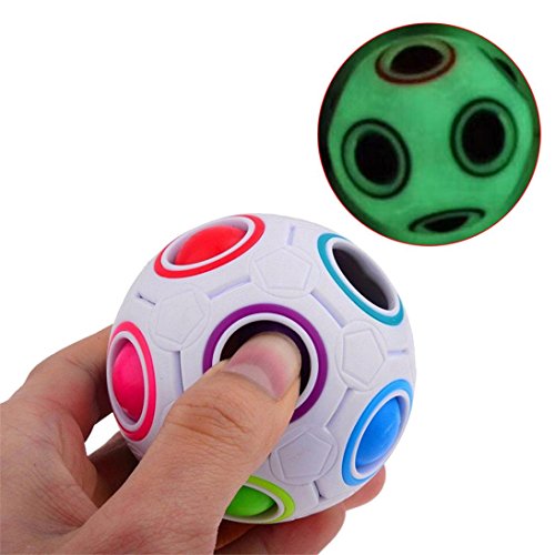 image for Magic Rainbow Ball, Forthery Rainbow Ball Magic cube LED Fidget toy pu