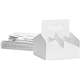 Kraft Cofee Drink Carrier with Handle - 30 Pack 4 Cup Kraft Paperboard Cup Holder Bulk Disposable Cardboard Drink Carrier for 12-32 OZ Drinks, Takeout, Candy, Cafe and Restaurant Food Service Delivery