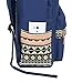 Veenajo Casual Lightweight Canvas Backpacks Cute Bookbag Shoulder Bag School Backpack for Teen Blue