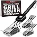 Alpha Grillers Grill Brush & Scraper with 3 Replaceable Heads | Best BBQ Cleaner. Perfect Tools for All Grill Types | Stainless Steel Wire Bristles and Stiff 18 Inch Handle. Ideal Barbecue Accessories