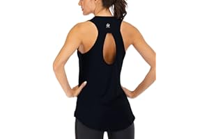 FIHAPYLI ICTIVE Yoga Tops for Women Loose Fit Workout Tank Tops for Women Backless Sleeveless Keyhole Open Back Muscle Tank