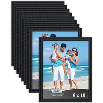 Icona Bay 8x10 Picture Frames (12 Pack, Black) Picture Frame Set, Wall Mount or Table Top, Set of 12 Inspirations Collection