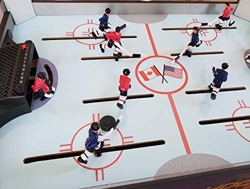 ManCave Games 28" Table Hockey Game. Head-to-Head Rod Hockey Action for All Ages. Superior Game Play with Durable ABS rods That Glide smoothly & Don't Bend. - Thumbnail 2