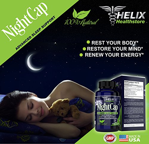 Natural Sleep Aid for Adults with Valerian Root Extract Melatonin GABA & Lemon Balm - Best Herbal Sleeping Pills Extra Strength - Deep Sleep Formula - Non Habit Forming Supplement - 60 Vegan Capsules - Thumbnail 2