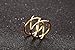 MEALGUET Gold Plated Stainless Steel Double X Criss Cross Statement Ring for Women Stackable Gold-Tone Fashion Party Cocktail Rings Wide Band,Size 8