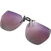 Long Keeper Clip On Sunglasses - Polarized Clip-on Sunglasses over Prescription Glasses Women Men Rimless Flip Up Eyeglasses