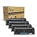 v4ink 4PK Compatible Toner Cartridge Replacement for HP 80A CF280A Toner Cartridge Black for use in HP Pro 400 M401N M401DN M401DNE M401DW Printer, HP LJ Pro 400 MFP M425DN M425DW Printer