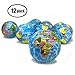 MiMiLive Globe Stress Balls 1 Dozen Earth Foam Squeeze Balls with World Map 2.5 Inch World Stress Ball Earth Stress Relief for Class/Pressure Relief/Party Favor(Globe)